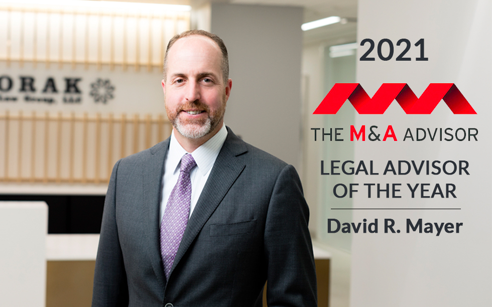 Dvorak Law Group Partner David Mayer Named Legal Advisor of the Year