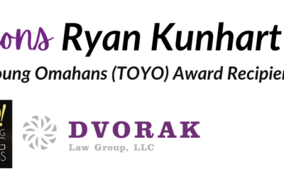 Partner Ryan Kunhart Honored as one of “Ten Outstanding Young Omahans”